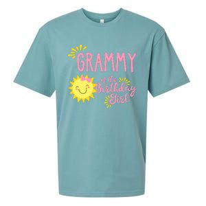 Grammy Of The Birthday Girl 1st Birthday Sunshine Girl Sueded Cloud Jersey T-Shirt