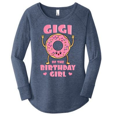 Gigi Of The Birthday Girl Donut Bday Party Grandmother Nana Women's Perfect Tri Tunic Long Sleeve Shirt