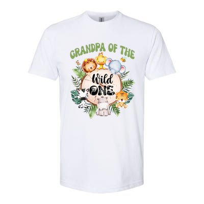 Grandpa Of The Wild One 1st Birthday Safari Family Matching Softstyle CVC T-Shirt