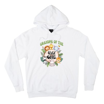 Grandpa Of The Wild One 1st Birthday Safari Family Matching Hoodie