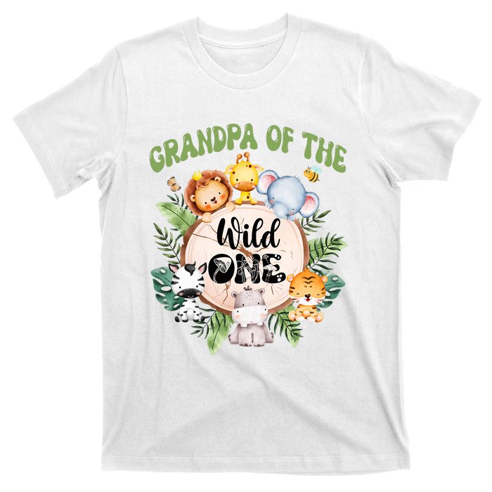 Grandpa Of The Wild One 1st Birthday Safari Family Matching T-Shirt