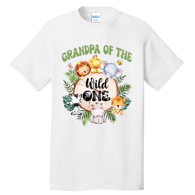 Grandpa Of The Wild One 1st Birthday Safari Family Matching Tall T-Shirt