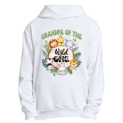 Grandpa Of The Wild One 1st Birthday Safari Family Matching Urban Pullover Hoodie