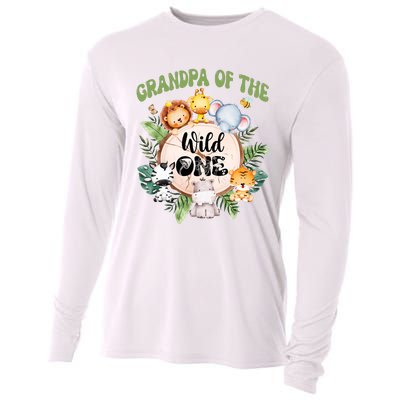 Grandpa Of The Wild One 1st Birthday Safari Family Matching Cooling Performance Long Sleeve Crew