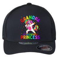 Grandpa of the Birthday Princess Dabbing Unicorn Flexfit Unipanel Trucker Cap