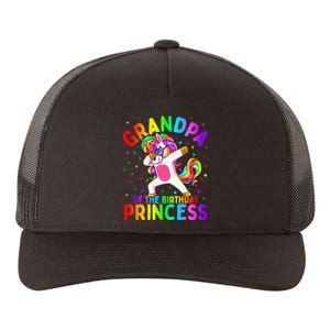 Grandpa of the Birthday Princess Dabbing Unicorn Yupoong Adult 5-Panel Trucker Hat