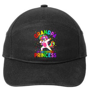 Grandpa of the Birthday Princess Dabbing Unicorn 7-Panel Snapback Hat