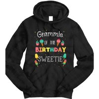 Grammie Of The Birthday Sweetie Ice Cream Bday Party Grandma Tie Dye Hoodie