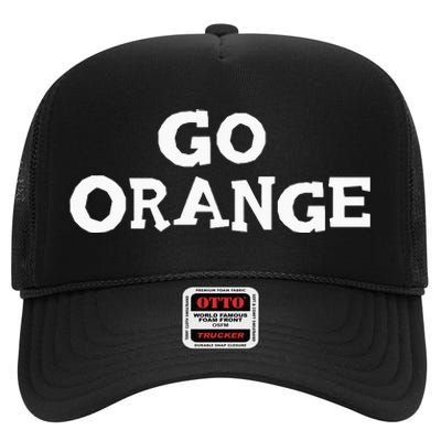 Go ORANGE Team Spirit Gear Color War Oranges Wins the Game High Crown Mesh Back Trucker Hat