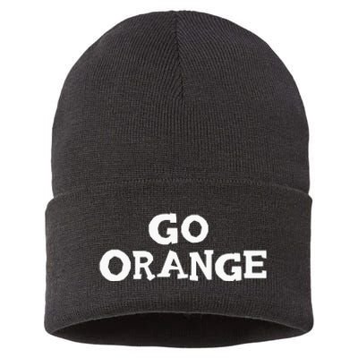 Go ORANGE Team Spirit Gear Color War Oranges Wins the Game Sustainable Knit Beanie