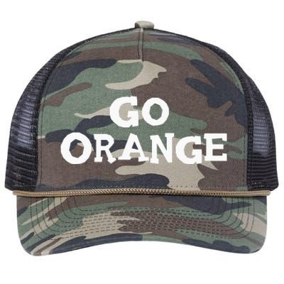 Go ORANGE Team Spirit Gear Color War Oranges Wins the Game Retro Rope Trucker Hat Cap