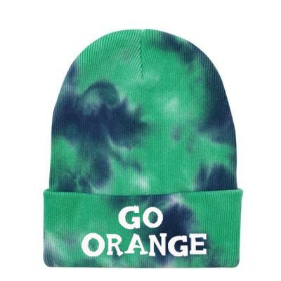 Go ORANGE Team Spirit Gear Color War Oranges Wins the Game Tie Dye 12in Knit Beanie