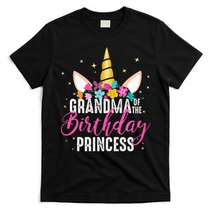 Grandma Of The Birthday Princess Gifts Unicorn Birthday T-Shirt