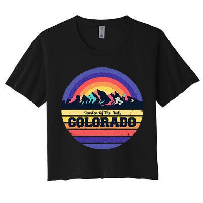 Garden Of The Gods Souvenir Colorado Mountain National Park Women's Crop Top Tee
