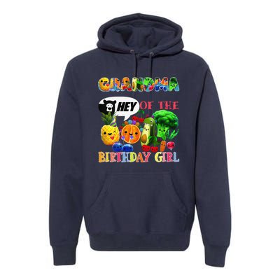 Grandma Of The Birthday Family Fruit Birthday Hey Bear Premium Hoodie