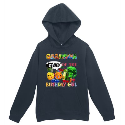 Grandma Of The Birthday Family Fruit Birthday Hey Bear Urban Pullover Hoodie