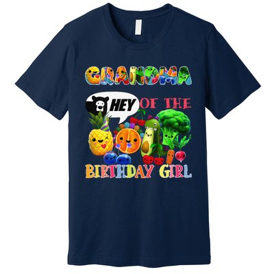 Grandma Of The Birthday Family Fruit Birthday Hey Bear Premium T-Shirt