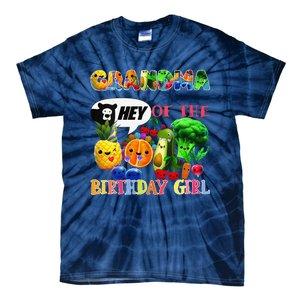 Grandma Of The Birthday Family Fruit Birthday Hey Bear Tie-Dye T-Shirt