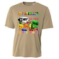 Grandma Of The Birthday Family Fruit Birthday Hey Bear Cooling Performance Crew T-Shirt