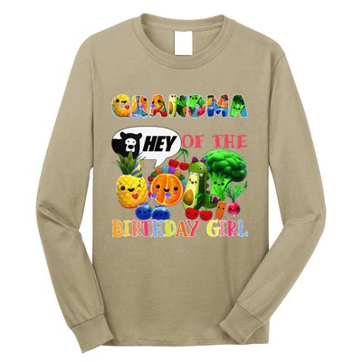 Grandma Of The Birthday Family Fruit Birthday Hey Bear Long Sleeve Shirt