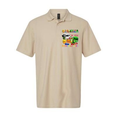 Grandma Of The Birthday Family Fruit Birthday Hey Bear Softstyle Adult Sport Polo