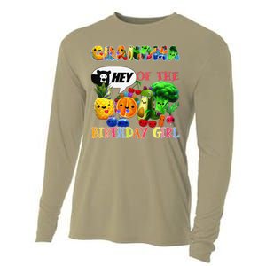 Grandma Of The Birthday Family Fruit Birthday Hey Bear Cooling Performance Long Sleeve Crew