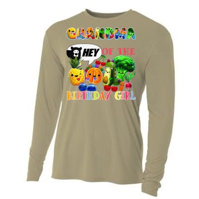 Grandma Of The Birthday Family Fruit Birthday Hey Bear Cooling Performance Long Sleeve Crew