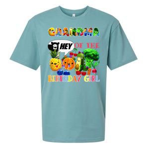 Grandma Of The Birthday Family Fruit Birthday Hey Bear Sueded Cloud Jersey T-Shirt