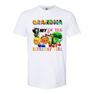 Grandma Of The Birthday Family Fruit Birthday Hey Bear Softstyle CVC T-Shirt