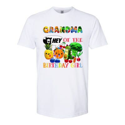 Grandma Of The Birthday Family Fruit Birthday Hey Bear Softstyle CVC T-Shirt