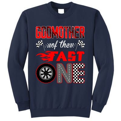 Godmother Of The Fast One First Birthday Racing Car Family Sweatshirt