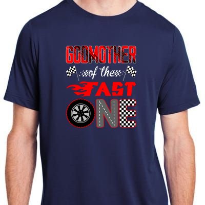 Godmother Of The Fast One First Birthday Racing Car Family Adult ChromaSoft Performance T-Shirt