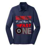 Godmother Of The Fast One First Birthday Racing Car Family Silk Touch Performance Long Sleeve Polo