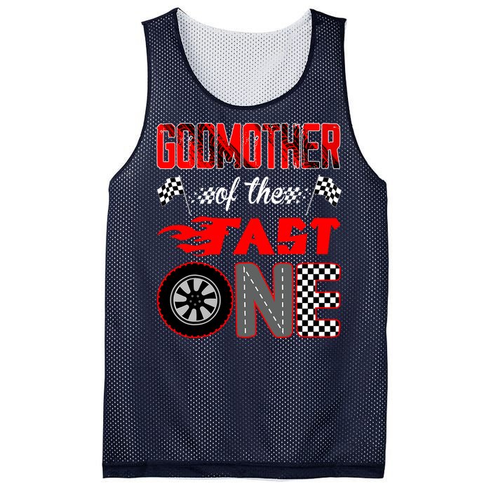 Godmother Of The Fast One First Birthday Racing Car Family Mesh Reversible Basketball Jersey Tank