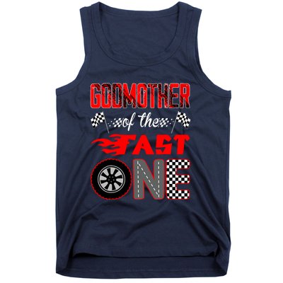 Godmother Of The Fast One First Birthday Racing Car Family Tank Top