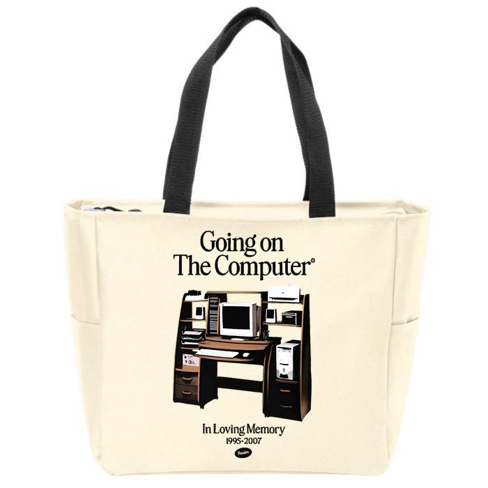 Going On The Computer In Loving Memory 1995 2007 Zip Tote Bag