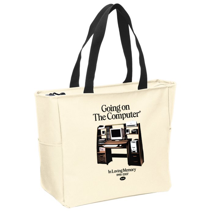 Going On The Computer In Loving Memory 1995 2007 Zip Tote Bag