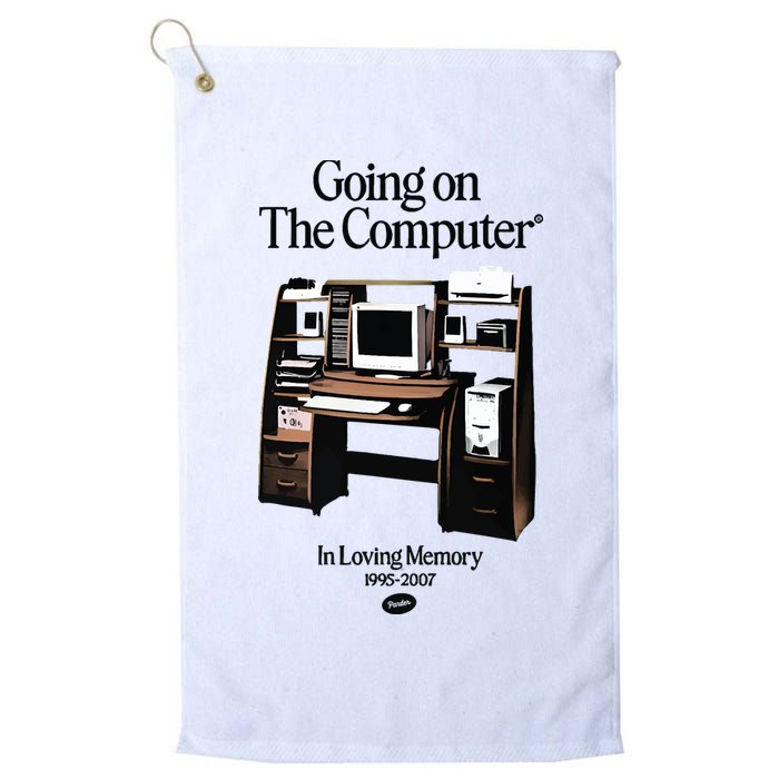 Going On The Computer In Loving Memory 1995 2007 Golf Towel