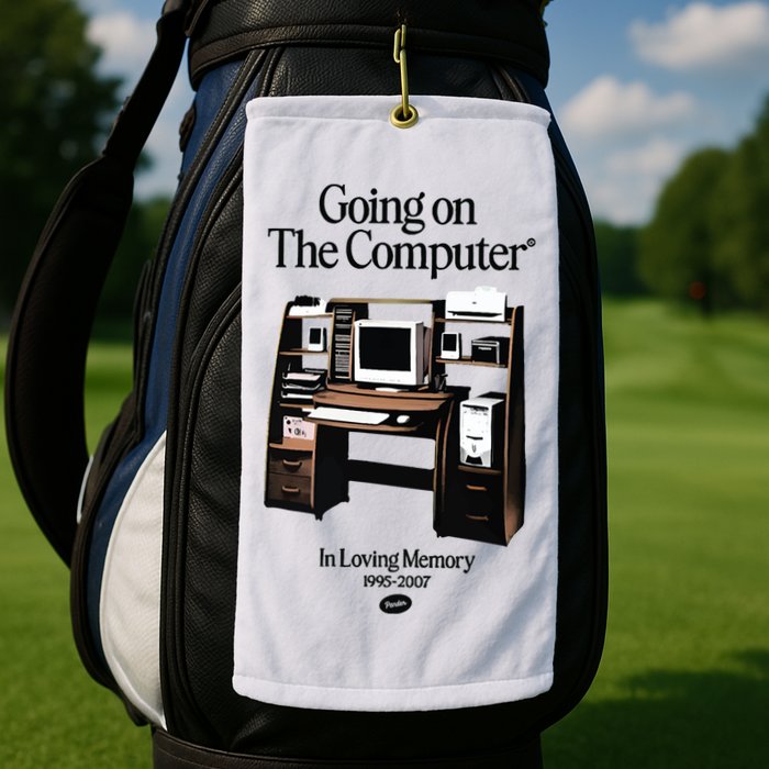 Going On The Computer In Loving Memory 1995 2007 Golf Towel