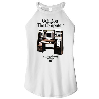 Going On The Computer In Loving Memory 1995 2007 Women's Perfect Tri Rocker Tank