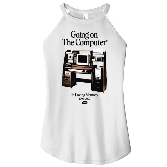 Going On The Computer In Loving Memory 1995 2007 Women's Perfect Tri Rocker Tank