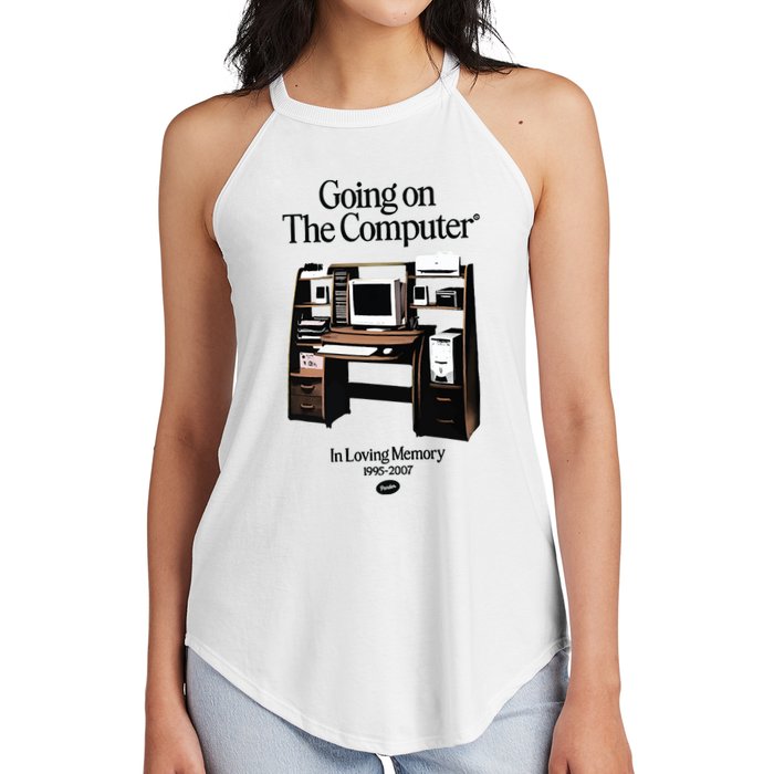 Going On The Computer In Loving Memory 1995 2007 Women's Perfect Tri Rocker Tank