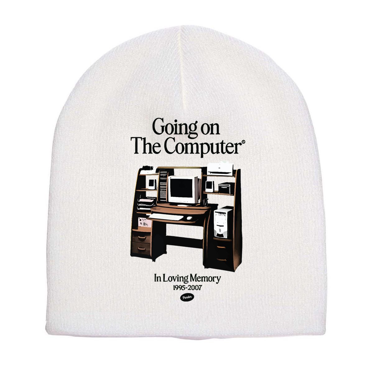 Going On The Computer In Loving Memory 1995 2007 Short Acrylic Beanie
