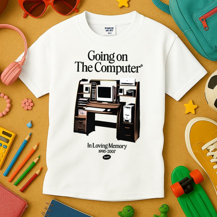 Going On The Computer In Loving Memory 1995 2007 Kids T-Shirt