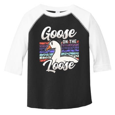 Goose On The Loose Animal Geese Owner Lover Toddler Fine Jersey T-Shirt