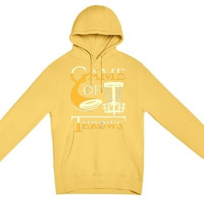 Game of Throws - Disc Golf Player Flying Disc Golfer Premium Pullover Hoodie