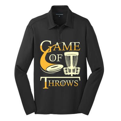 Game of Throws - Disc Golf Player Flying Disc Golfer Silk Touch Performance Long Sleeve Polo