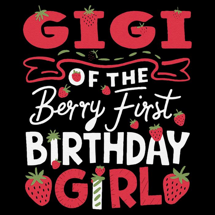 Gigi Of The Berry First Birthday Girl Strawberry Grandma Drawstring Bag