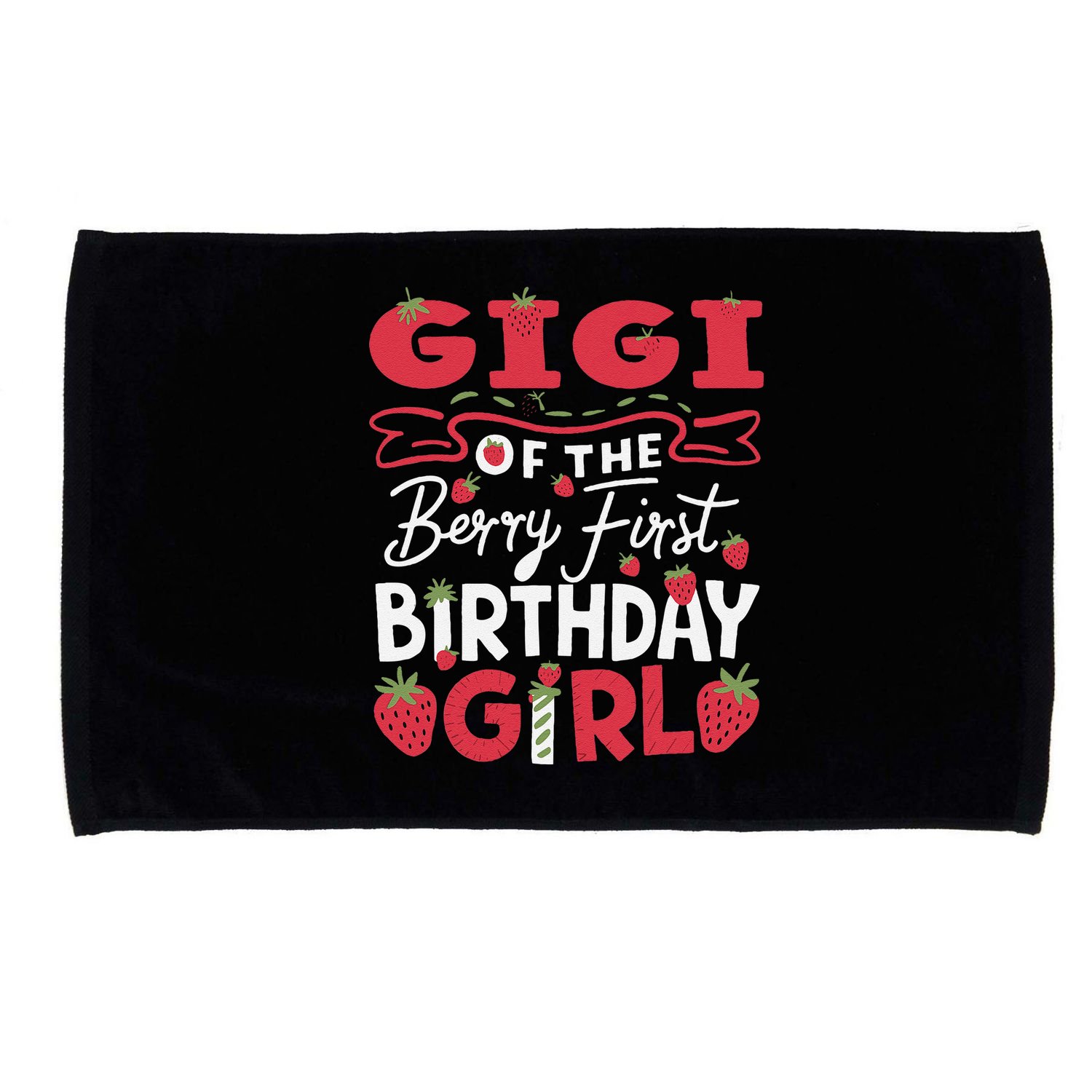 Gigi Of The Berry First Birthday Girl Strawberry Grandma Microfiber Hand Towel