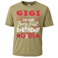 Gigi Of The Berry First Birthday Girl Strawberry Grandma Cooling Performance Crew T-Shirt